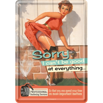 Blechpostkarte 10x14cm - "Sorry..."