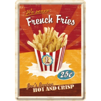 Blechpostkarte 10x14cm - "French Fries"