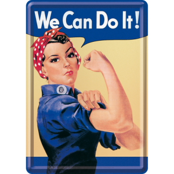 Blechpostkarte 10x14cm - "We Can Do It"