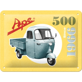 Blechschild 15x20cm - "Ape 500 Since 1966"