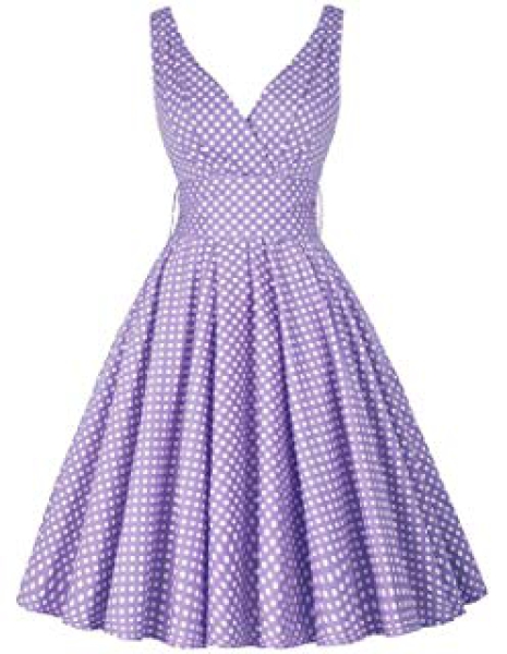 Grace Karin Polka Dot Lilac