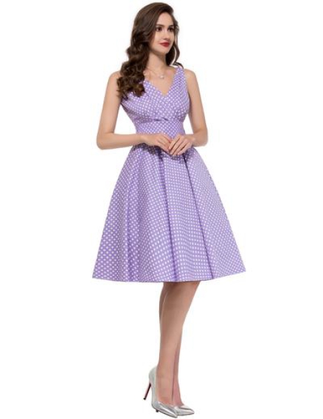 Grace Karin Polka Dot Lilac